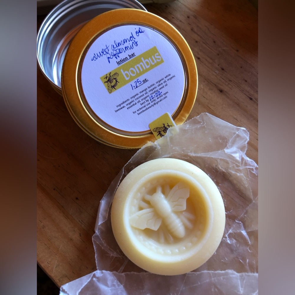 bombus balms mango butter lotion bars, 1 oz. in tin, LAVENDER